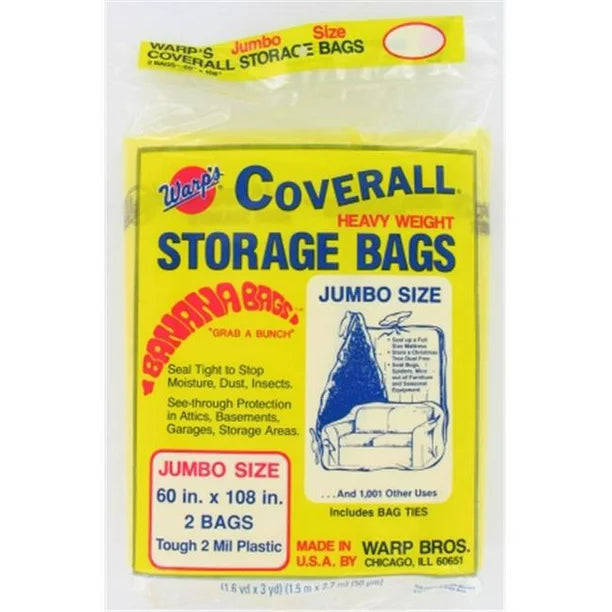 Warp Brothers CB-60 Banana Bags Storage Bags, 60-Inch by 108-Inch 2/PK