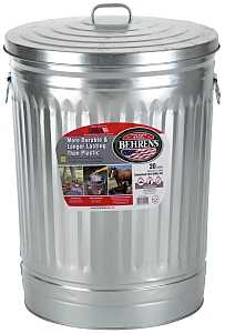 Behrens Rust-Proof Steel Locking Lid Trash Can