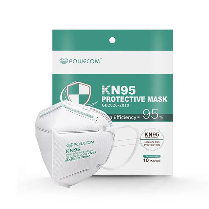 Powecom KN95 -facemask with ear loop - PACK of 20 - Approved and Tested