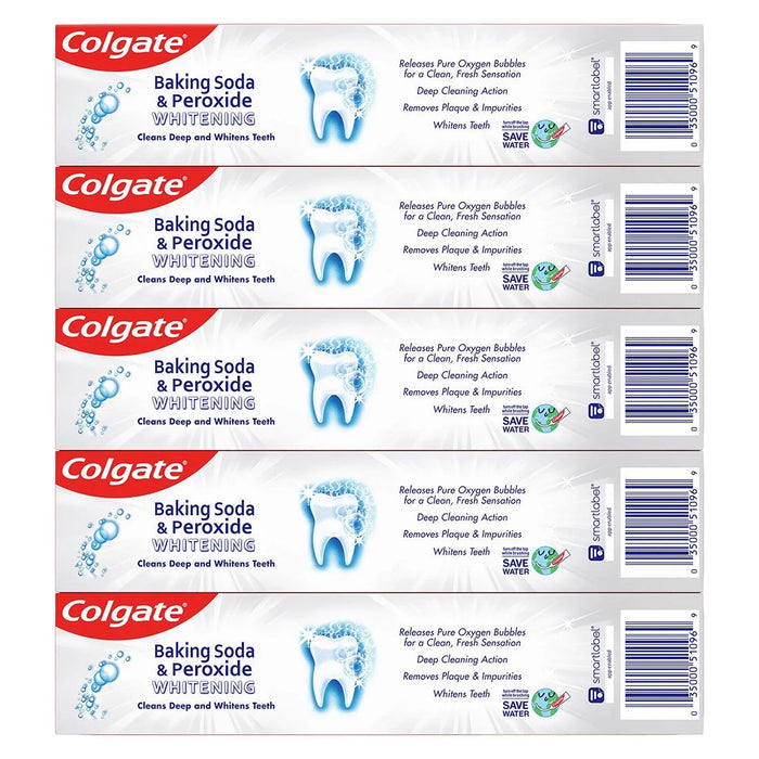 Colgate Baking Soda and Peroxide Whitening Toothpaste, 5 pk./8 oz. - Brisk Mint