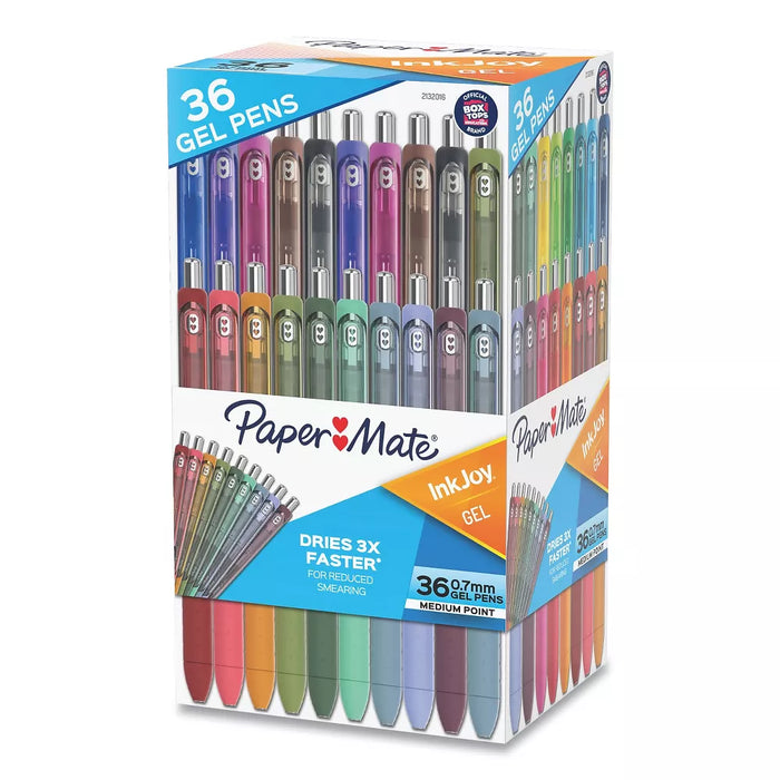 Paper Mate InkJoy Gel Pens - Multi Gel-Based Ink - Medium Point 36 / Pack