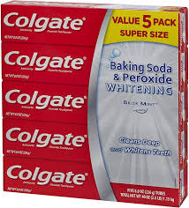 Colgate Baking Soda and Peroxide Whitening Toothpaste, 5 pk./8 oz. - Brisk Mint