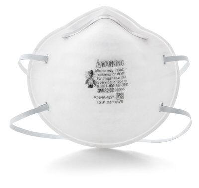 Face Mask - 3M N95 Model 8200 NIOSH  - $6 Each - 20 Masks - FREE SHIPPING