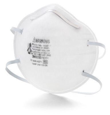 Face Mask - 3M N95 Model 8200 NIOSH  - $6 Each - 20 Masks - FREE SHIPPING