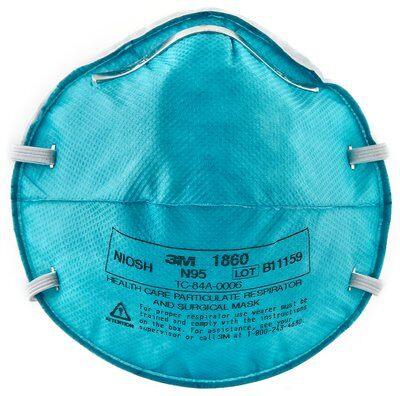 3M N95 model 1860 NIOSH - 20 masks - $4.9 each - FREE SHIPPING - Brooklyn Equipment