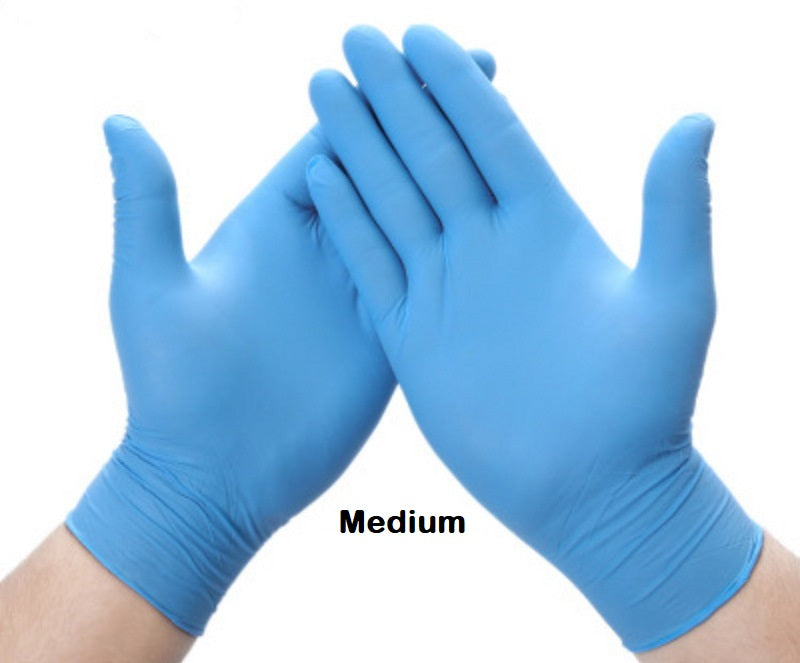 Blue Nitrile Exam Gloves Powder-free | 100 gloves - box by weight