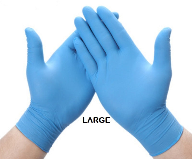 Blue Nitrile Exam Gloves Powder-free | 100 gloves - box by weight