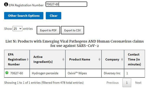 160 Diversey Oxivir TB Disinfecting Wipes - 1 canisters of 160 wipes - Per CDC kills Covid-19 - EPA registered - Made in USA - Brooklyn Equipment