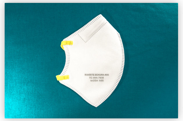 Makrite Sekura N95 Masks - Box of 40 - MEDICAL USE - NIOSH - head elastic -  $2.5/each - Brooklyn Equipment