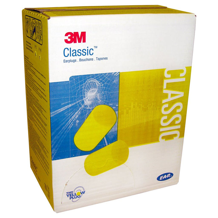 3M™ E-A-R™ Classic™ Earplugs 312-1201, Uncorded, Poly Bag 200/Pair - Per Box