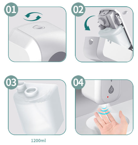 Automatic LIQUID Hand Sanitizer Dispenser - Industrial strength - Hands-Free - Battery Operated- Wall Mount - Brooklyn Equipment