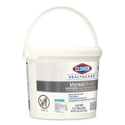Clorox Healthcare VersaSure 12 in. x 12 in. 110-Count White 1-Ply Cleaner Disinfecting Wipes (2 Buckets/Count)