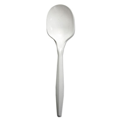 Mediumweight Soup Spoons, White, 1000/Carton