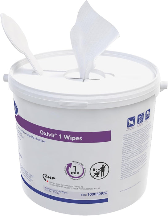 Diversey 5627427 Oxivir TB Disinfectant Wipes 11 x 12 White 160/Bucket 4 Bucket/Carton