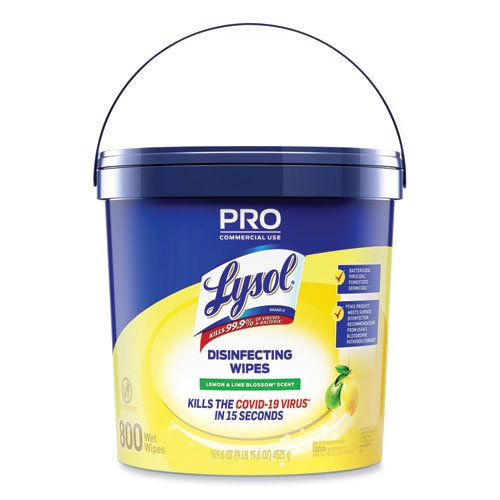 Lysol Professional® Disinfecting Wipes, 800 Wipe Bucket, 2 Buckets (RAC99856CT)