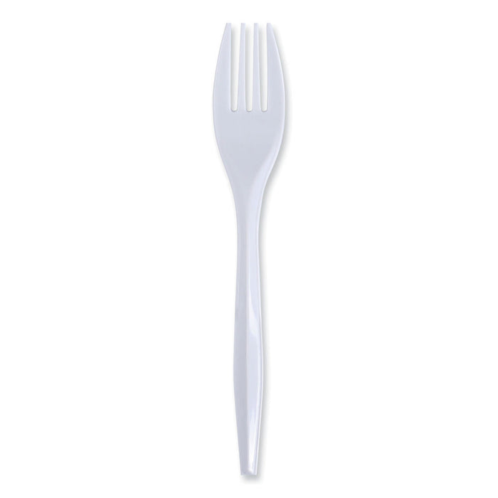 Mediumweight Forks, White, 1000/Carton