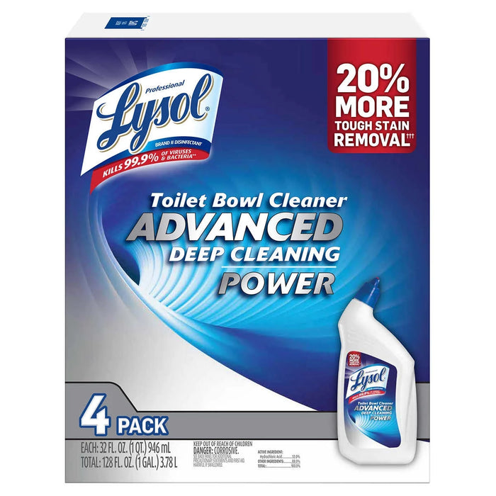 Lysol Advanced Toilet Bowl Cleaner 32 Fluid Ounce (Pack of 4)