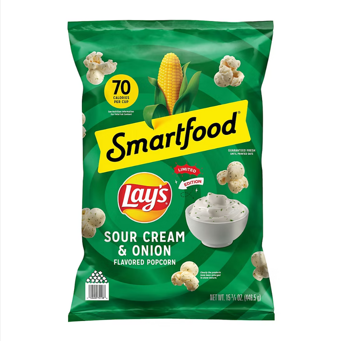 Smartfood Popcorn Lay's Sour Cream And Onion Flavored, 15.75 oz.