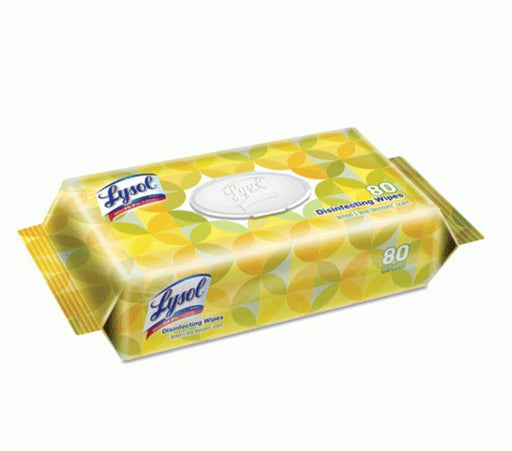 Wipes - 80 Lysol® Disinfecting Wipes - Lemon And Lime - 1 Soft Pack Of 80 Wipes