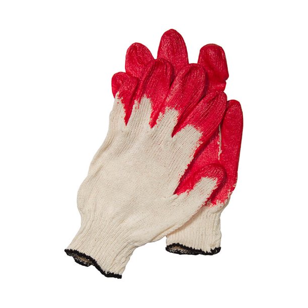 Plastic Dipped Palm Gloves 10/Pair