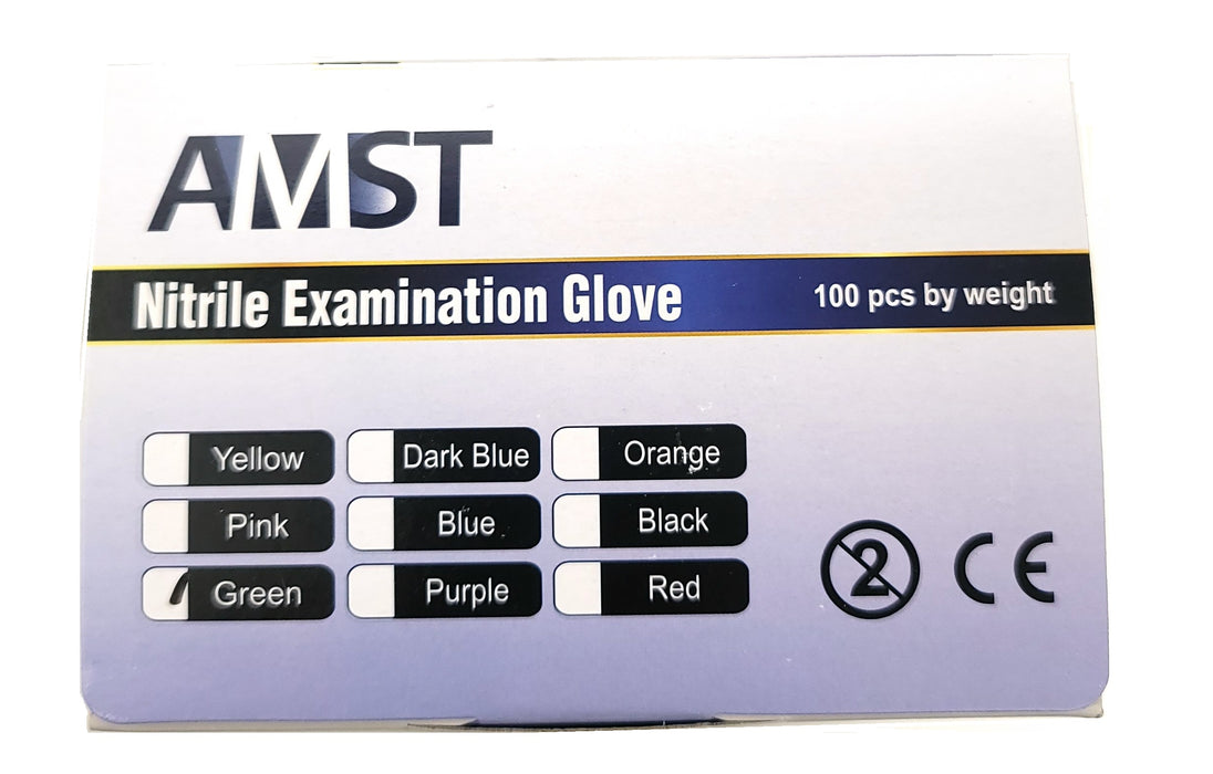 Green Nitrile Exam Gloves | 100 - Box by weight | 7 Mil | 12 Inch Cuff | Multi-Purpose Use