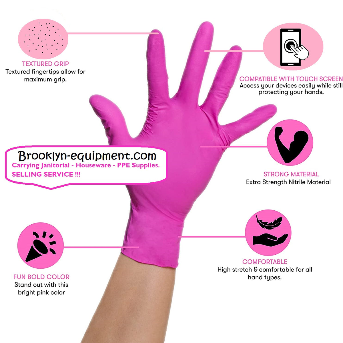 Nitrile Exam Gloves, Hand Protection Gloves