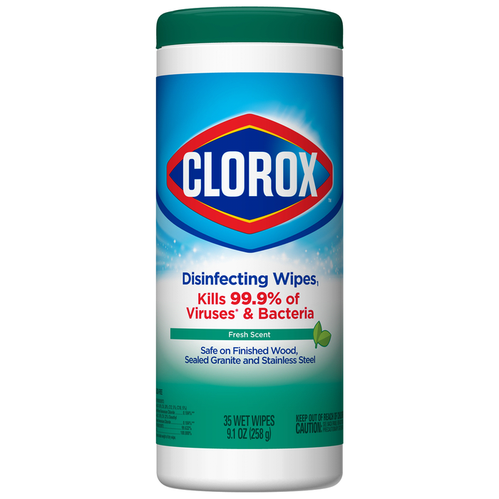 Wipes Clorox® Disinfecting  - 1 canisters of 35 wipes - Fresh Scent - Brooklyn Equipment
