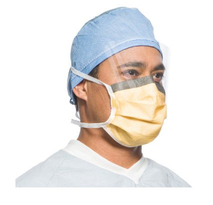 Face Mask - Halyard FLUIDSHIELD ASTM Level 3 Fog-Free Surgical Mask With Ties - 99% Filtration - Box Of 25 Masks - FREE SHIPPING