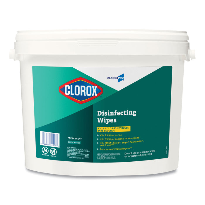Clorox Disinfecting Wipes, 7 x 8, Fresh Scent, 700/Bucket (1 Bucket)