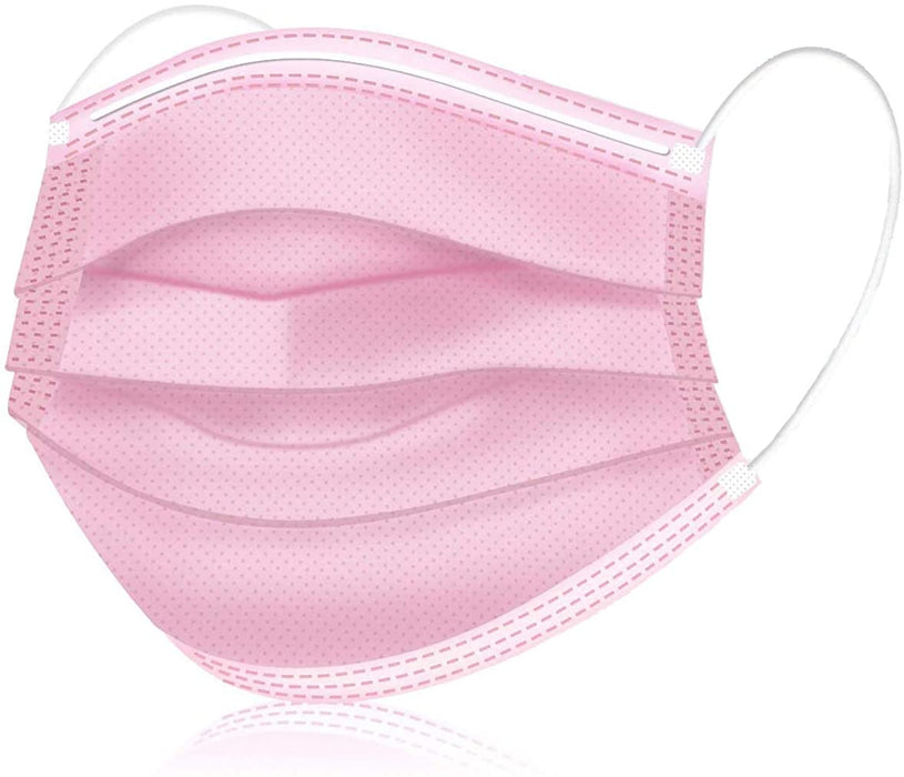 3-ply - KID MASK -  Disposable - Pack of 50 - PINK
